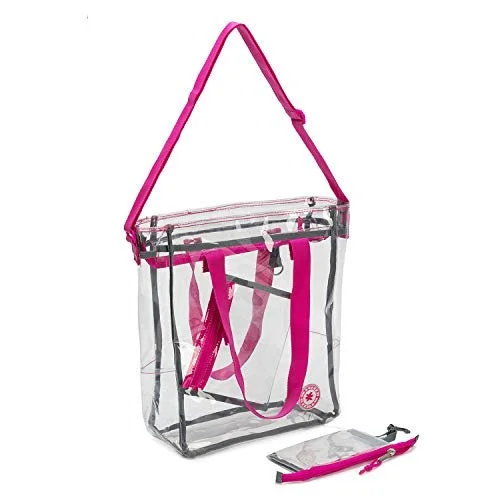 Lightweight Nylon Travel Organizer Pouches in Multicolor for Neat Packing15" Clear Tote Bag with Hot Pink Lining Heavy Duty PVC shoulder Bag Handbag Free Coin Pouch Lightweight Nylon Travel Organizer Pouches in Multicolor for Neat Packing15" Clear Tote Bag with Hot Pink Lining Heavy Duty PVC shoulder Bag Handbag Free Coin Pouch