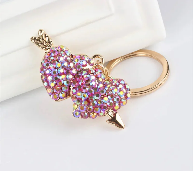 Women's TSA - Approved Luggage Locks in Rose Gold for Secure TravelOn Sale - 2 Hearts Keyring/Bag Charm Women's TSA - Approved Luggage Locks in Rose Gold for Secure TravelOn Sale - 2 Hearts Keyring/Bag Charm