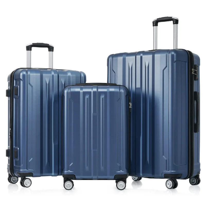 Women's Travel Makeup Bags with Mirror in Pink and Black3-Pcs Hardside Expandable Luggage Sets, Trunk Set, ABS Lightweight Suitcase Sets with TSA Lock & Spinner Wheels, 20in/24in/28in Women's Travel Makeup Bags with Mirror in Pink and Black3-Pcs Hardside Expandable Luggage Sets, Trunk Set, ABS Lightweight Suitcase Sets with TSA Lock & Spinner Wheels, 20in/24in/28in
