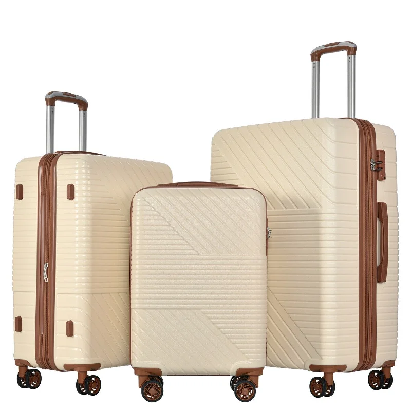 Women's Travel - Friendly Backpack Rain Covers in Transparent Material3-Piece ABS Luggage Travel Sets, Expandable Lightweight Hardshell Suitcase Women's Travel - Friendly Backpack Rain Covers in Transparent Material3-Piece ABS Luggage Travel Sets, Expandable Lightweight Hardshell Suitcase