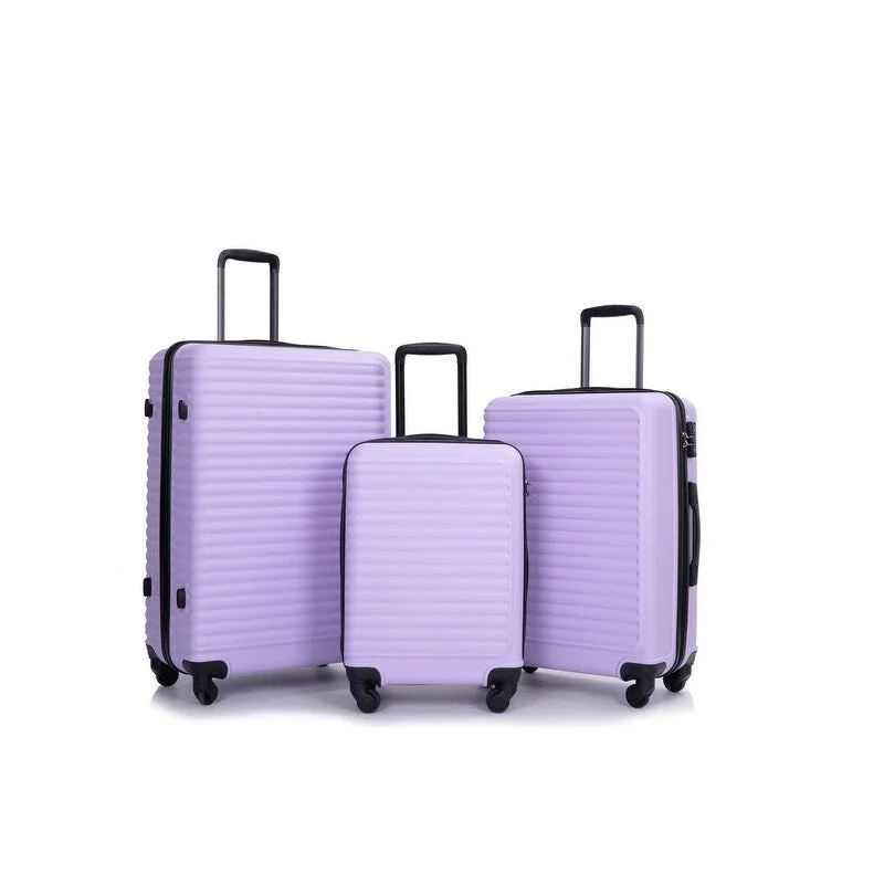 Travel - Size Toiletry Bottles with Leak - Proof Caps in Clear3Pcs Luggage Sets ABS Lightweight Suitcase with Two Hooks,Spinner Wheels and TSA Lock Travel - Size Toiletry Bottles with Leak - Proof Caps in Clear3Pcs Luggage Sets ABS Lightweight Suitcase with Two Hooks,Spinner Wheels and TSA Lock