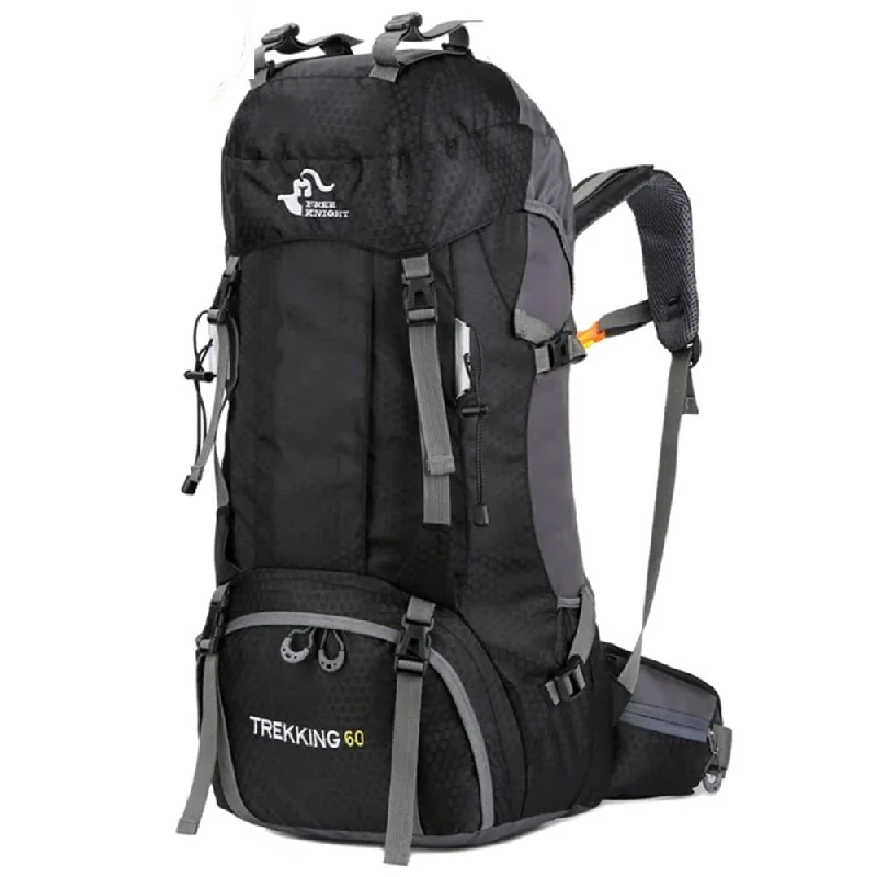 Waterproof Travel Duffel Bag Covers in Black for Protecting Your Luggage60L Waterproof Hiking Camping Backpack with Rain Cover, Lightweight Outdoor Sport Travel Daypack for Climbing Touring