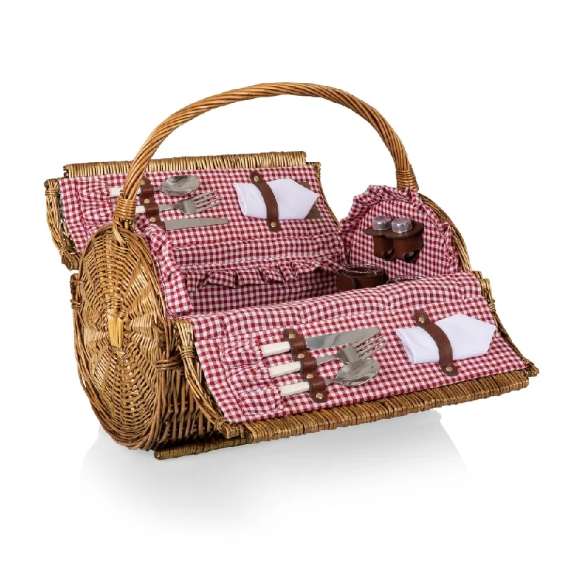Adjustable Luggage Straps in Pink with Reflective Stripes for Night TravelBarrel Basket - Red/White Gingham Print Adjustable Luggage Straps in Pink with Reflective Stripes for Night TravelBarrel Basket - Red/White Gingham Print