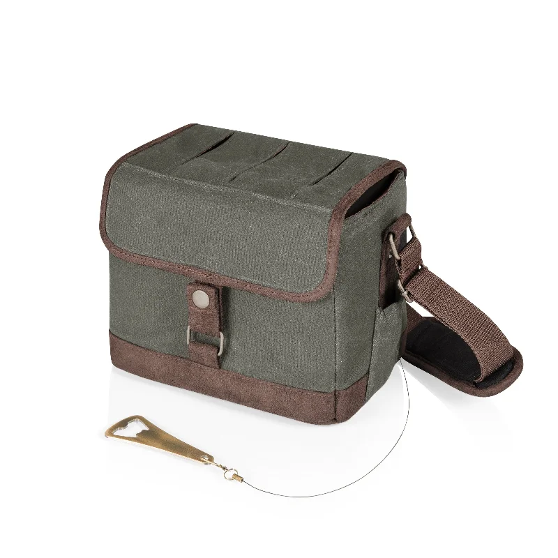 Waterproof Travel Duffel Bag Covers in Black for Protecting Your LuggageBeer Caddy Cooler Tote with Opener, (Khaki Green with Brown Accents) Waterproof Travel Duffel Bag Covers in Black for Protecting Your LuggageBeer Caddy Cooler Tote with Opener, (Khaki Green with Brown Accents)