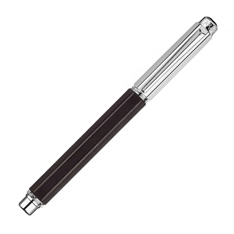 Monogrammed Leather Luggage Tags in Brown for a Personalized TouchCaran d'Ache Varius Ebony Wood Silver-Plated and Rhodium-Coated Rollerball Pen