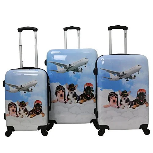 Expandable Travel Toiletry Bags in Clear Plastic for Easy Airport ScreeningChariot Doggie 3-Piece Expandable Hardside Lightweight Spinner Luggage Set, Pilots
