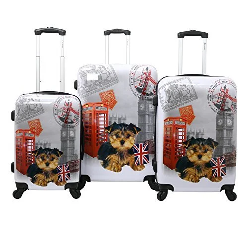 Women's TSA - Approved Luggage Locks in Rose Gold for Secure TravelChariot Doggie 3-Piece Expandable Hardside Lightweight Spinner Luggage Set, Uk Women's TSA - Approved Luggage Locks in Rose Gold for Secure TravelChariot Doggie 3-Piece Expandable Hardside Lightweight Spinner Luggage Set, Uk