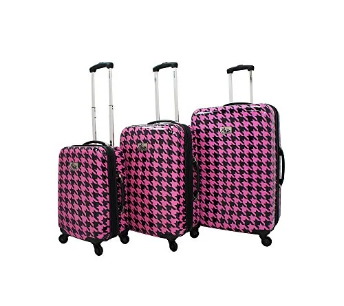 Women's Travel - Friendly Backpack Rain Covers in Transparent MaterialChariot Houndstood 3-Pc Hardside Lite Expandable Spinner Luggage Set, Fuchsia Black, One Size Women's Travel - Friendly Backpack Rain Covers in Transparent MaterialChariot Houndstood 3-Pc Hardside Lite Expandable Spinner Luggage Set, Fuchsia Black, One Size
