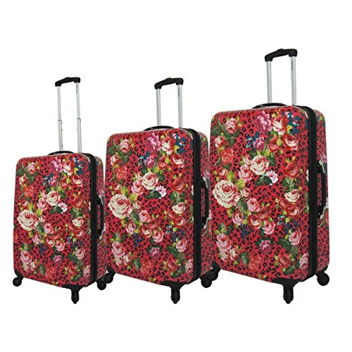Women's TSA - Approved Luggage Locks in Rose Gold for Secure TravelChariot Leopard Flowers 3-Piece Hardside Upright Spinner Luggage Set, Pink Women's TSA - Approved Luggage Locks in Rose Gold for Secure TravelChariot Leopard Flowers 3-Piece Hardside Upright Spinner Luggage Set, Pink