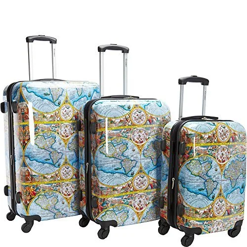 Travel Bag ID Card Holders in Clear Vinyl with LanyardsChariot Orbis Terrarum Atlas 3-Piece Hardside Tsa Lock Spinner Luggage Set, Color Map Travel Bag ID Card Holders in Clear Vinyl with LanyardsChariot Orbis Terrarum Atlas 3-Piece Hardside Tsa Lock Spinner Luggage Set, Color Map