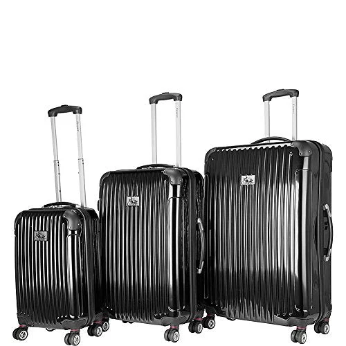 Travel - Size Toiletry Bottles with Leak - Proof Caps in ClearChariot Paola 3-Piece Luggage Set Black Travel - Size Toiletry Bottles with Leak - Proof Caps in ClearChariot Paola 3-Piece Luggage Set Black