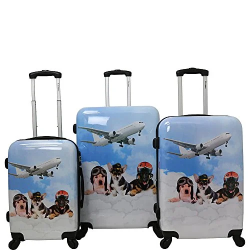 Expandable Travel Toiletry Bags in Clear Plastic for Easy Airport ScreeningChariot Pilots 3-Piece Luggage Set Expandable Travel Toiletry Bags in Clear Plastic for Easy Airport ScreeningChariot Pilots 3-Piece Luggage Set