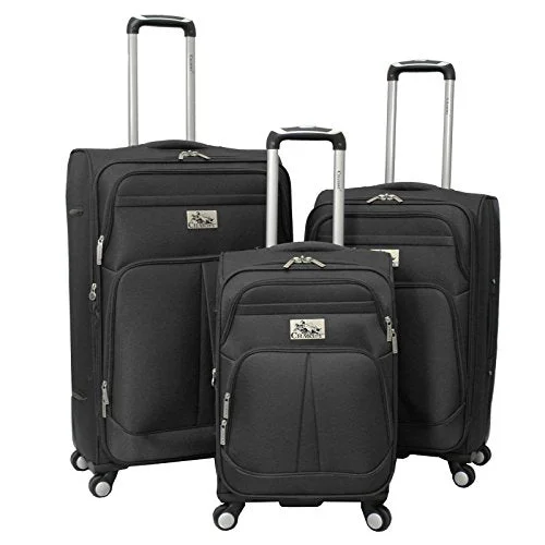 Adjustable Luggage Straps in Pink with Reflective Stripes for Night TravelChariot Taranto 3 Piece Lightweight Upright Spinner Luggage Set - Purple, Black, One Size Adjustable Luggage Straps in Pink with Reflective Stripes for Night TravelChariot Taranto 3 Piece Lightweight Upright Spinner Luggage Set - Purple, Black, One Size