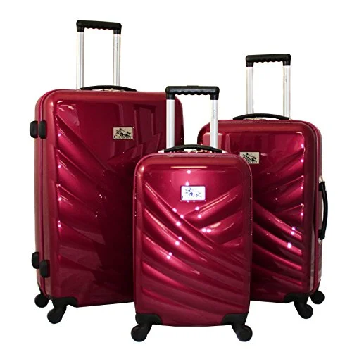 Travel - Size Toiletry Bottles with Leak - Proof Caps in ClearChariot Veneto 3 Piece Hardside Lightweight Upright Spinner Luggage Set, Raspberry, One Size Travel - Size Toiletry Bottles with Leak - Proof Caps in ClearChariot Veneto 3 Piece Hardside Lightweight Upright Spinner Luggage Set, Raspberry, One Size