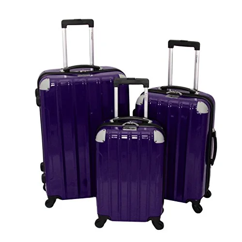 Travel Shoe Bags in Polyester with Ventilation Holes in KhakiChariot Vercelli 3 Piece Hardside Lightweight Upright Spinner Luggage Set, Purple, One Size Travel Shoe Bags in Polyester with Ventilation Holes in KhakiChariot Vercelli 3 Piece Hardside Lightweight Upright Spinner Luggage Set, Purple, One Size