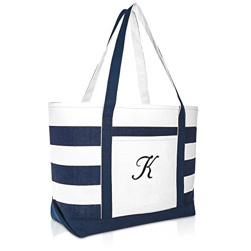 Leather - Trimmed Travel Laptop Sleeves in Burgundy for ProtectionDALIX Premium Beach Bags Striped Navy Blue Zippered Tote Bag Monogrammed K Leather - Trimmed Travel Laptop Sleeves in Burgundy for ProtectionDALIX Premium Beach Bags Striped Navy Blue Zippered Tote Bag Monogrammed K