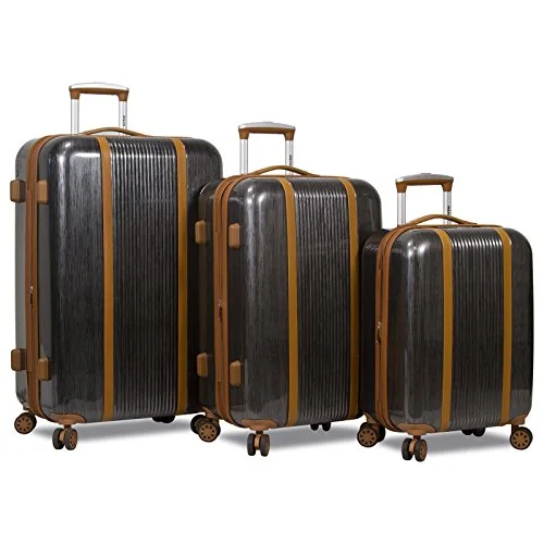 Travel Bag ID Card Holders in Clear Vinyl with LanyardsDejuno Monroe 3-Piece Hardside Spinner Tsa Combination Lock Luggage Set, Black Travel Bag ID Card Holders in Clear Vinyl with LanyardsDejuno Monroe 3-Piece Hardside Spinner Tsa Combination Lock Luggage Set, Black
