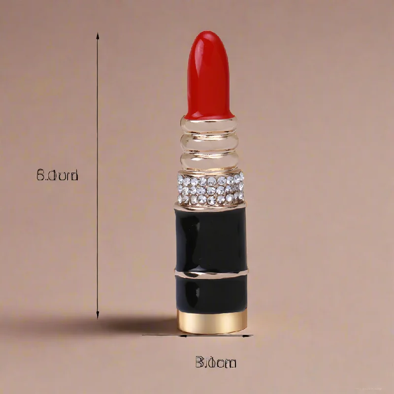 Travel Bag ID Card Holders in Clear Vinyl with LanyardsBrooch- Lipstick- $1.99