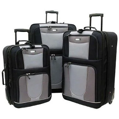 Lightweight Nylon Travel Organizer Pouches in Multicolor for Neat PackingGeoffrey Beene Carnegie 3 Piece Set, Black/Gray, One Size Lightweight Nylon Travel Organizer Pouches in Multicolor for Neat PackingGeoffrey Beene Carnegie 3 Piece Set, Black/Gray, One Size