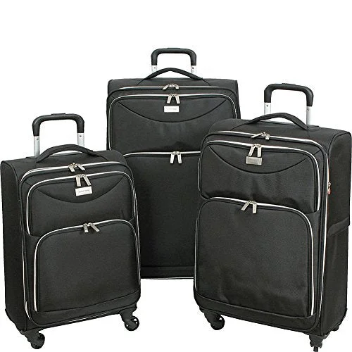 Compression Packing Cubes in Black and White for Saving Luggage SpaceGeoffrey Beene Ultra Light-Weight Midnight, 3 Piece Set, Black Compression Packing Cubes in Black and White for Saving Luggage SpaceGeoffrey Beene Ultra Light-Weight Midnight, 3 Piece Set, Black