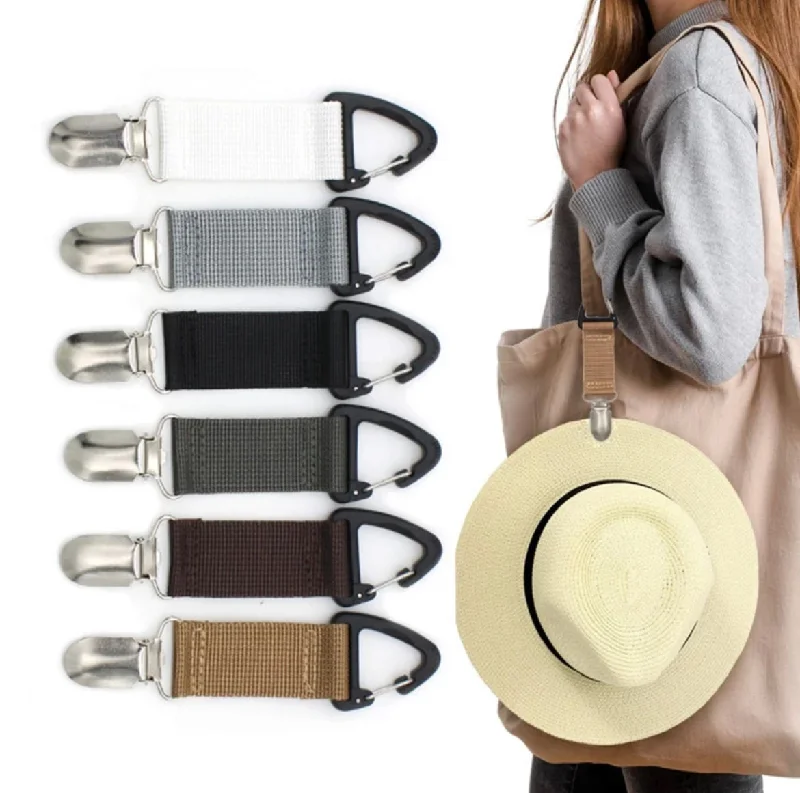 Detachable Travel Bag Shoulder Straps in Beige with Cushioned PadsHat Clip