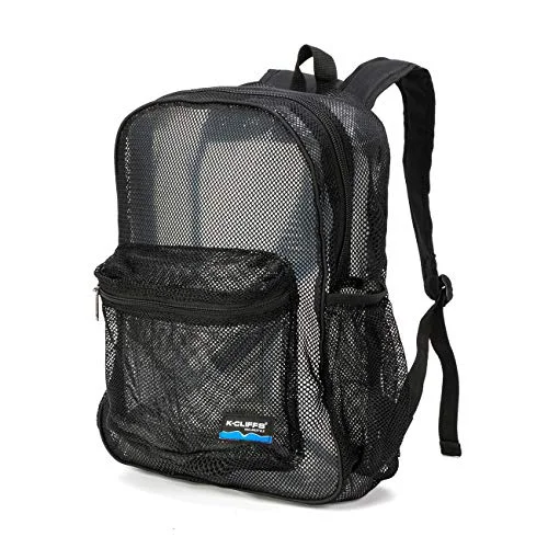 Expandable Travel Toiletry Bags in Clear Plastic for Easy Airport ScreeningHeavy Duty Classic Student Mesh Backpack | Padded Straps | Black