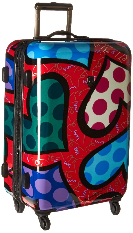 Adjustable Luggage Straps in Pink with Reflective Stripes for Night TravelBritto 26" Spinner Carry-On Luggage Adjustable Luggage Straps in Pink with Reflective Stripes for Night TravelBritto 26" Spinner Carry-On Luggage