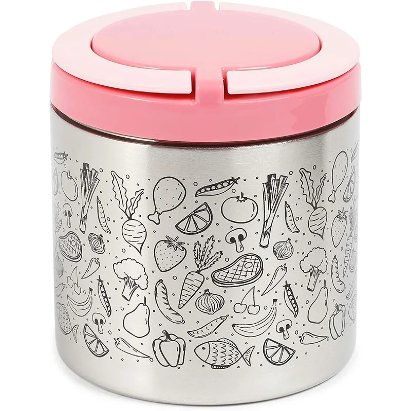 Insulated Lunch Container with Handles (22 oz, Pink) - Pink