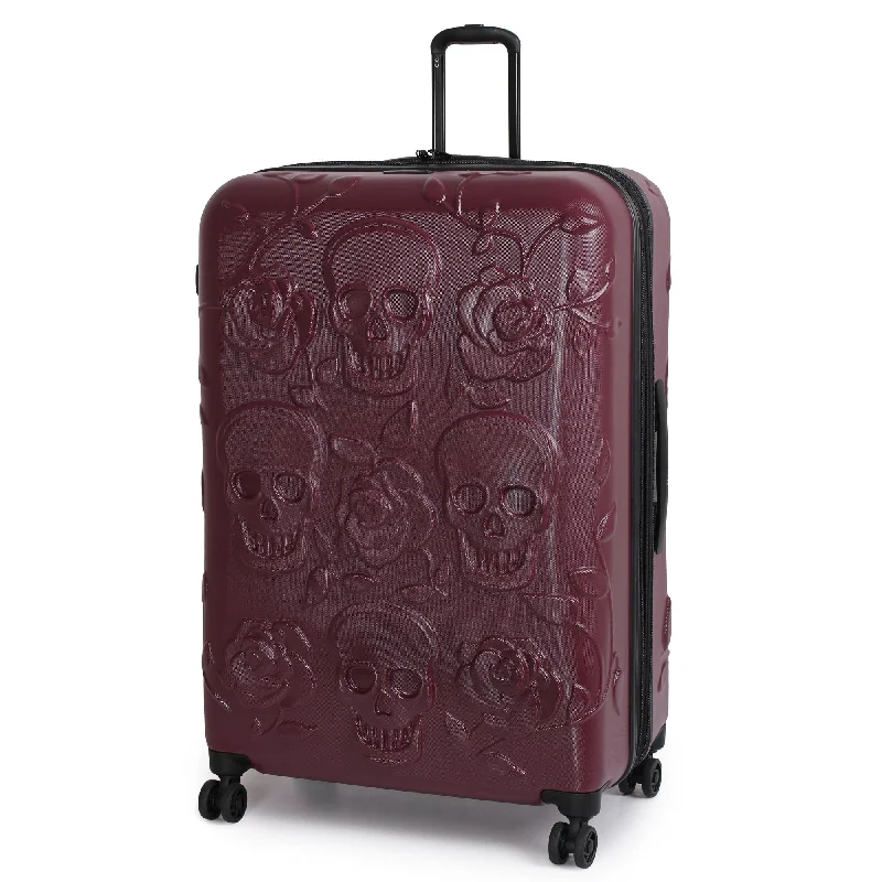 Adjustable Luggage Straps in Pink with Reflective Stripes for Night TravelDuraliton - Skulls + Roses 32" 8 Wheel Glider Expandable Trolley Case