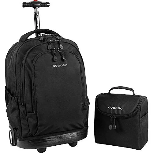 Travel - Size Toiletry Bottles with Leak - Proof Caps in ClearJ World New York Setbeamer Rolling Backpack With Lunch Bag (Black) Travel - Size Toiletry Bottles with Leak - Proof Caps in ClearJ World New York Setbeamer Rolling Backpack With Lunch Bag (Black)