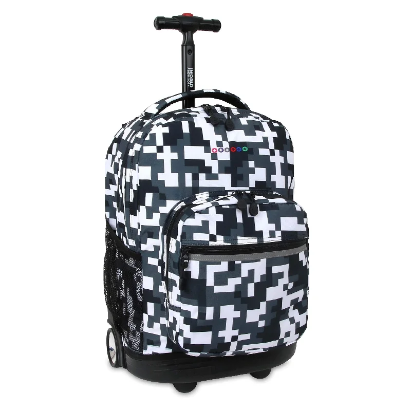 Women's TSA - Approved Luggage Locks in Rose Gold for Secure TravelJ World New York Sunrise 18-inch Rolling Backpack - Camo Black Designer Print Polyester