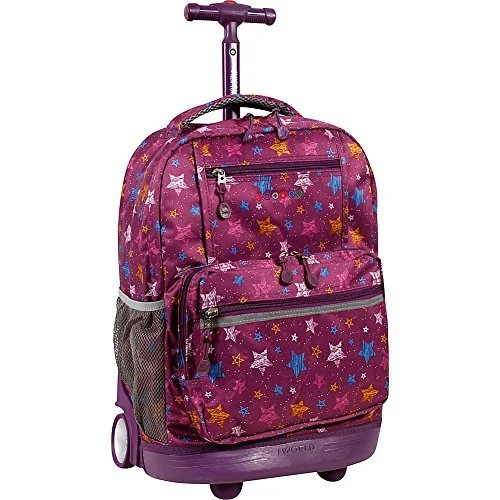 Travel Bag ID Card Holders in Clear Vinyl with LanyardsJ World New York Sunset Rolling Backpack (Star Purple) Travel Bag ID Card Holders in Clear Vinyl with LanyardsJ World New York Sunset Rolling Backpack (Star Purple)