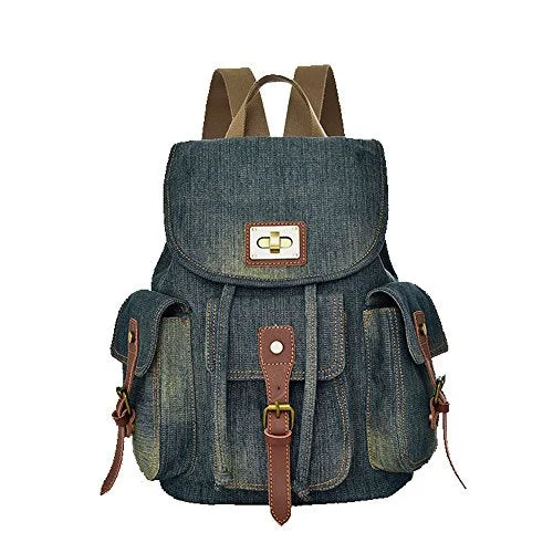Travel Shoe Bags in Polyester with Ventilation Holes in KhakiK-mover Women's And Girl's Denim Backpack School Bag Travel Bag Shoulder Bag (Deep blue)