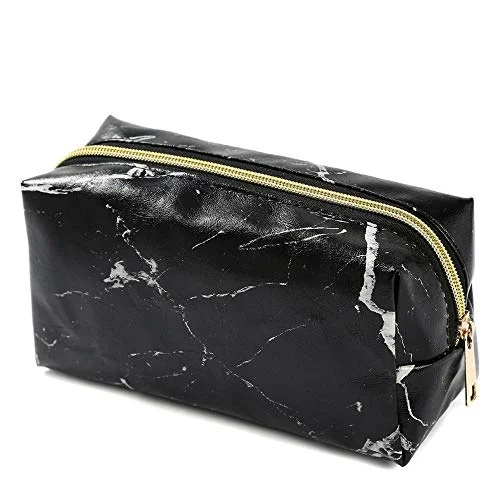 Compression Packing Cubes in Black and White for Saving Luggage SpaceLeather Marble Makeup Bag Portable Waterproof Cosmetic Bags for Women Brushes Bag Pouch Organizer Toiletry Bag (Black) Compression Packing Cubes in Black and White for Saving Luggage SpaceLeather Marble Makeup Bag Portable Waterproof Cosmetic Bags for Women Brushes Bag Pouch Organizer Toiletry Bag (Black)