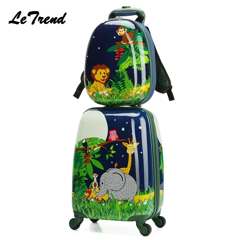 Lightweight Nylon Travel Organizer Pouches in Multicolor for Neat PackingLetrend New Backpack Cartoon Cute Animal Kids Rolling Luggage Set Spinner Children Suitcases Lightweight Nylon Travel Organizer Pouches in Multicolor for Neat PackingLetrend New Backpack Cartoon Cute Animal Kids Rolling Luggage Set Spinner Children Suitcases
