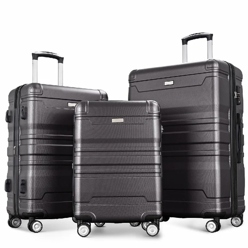 Luggage 3-Piece Set Suitcase Spinner Hardshell Lightweight TSA Lock