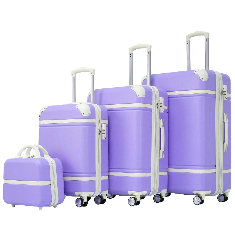 Women's Travel Makeup Bags with Mirror in Pink and BlackLuggage 4 Piece Set Suitcase Spinner Hardshell Lightweight TSA Lock Women's Travel Makeup Bags with Mirror in Pink and BlackLuggage 4 Piece Set Suitcase Spinner Hardshell Lightweight TSA Lock