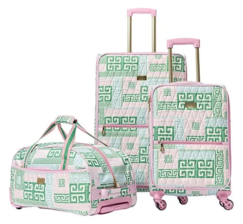 Travel - Size Toiletry Bottles with Leak - Proof Caps in ClearMacbeth Women'S Prepset 3 Piece Luggage Set Pink, Green Travel - Size Toiletry Bottles with Leak - Proof Caps in ClearMacbeth Women'S Prepset 3 Piece Luggage Set Pink, Green