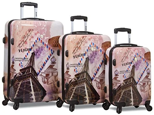 Compression Packing Cubes in Black and White for Saving Luggage SpaceNew "Dejuno" Print Polycarbonate Hard Shell Luggage Set - Flight Compression Packing Cubes in Black and White for Saving Luggage SpaceNew "Dejuno" Print Polycarbonate Hard Shell Luggage Set - Flight