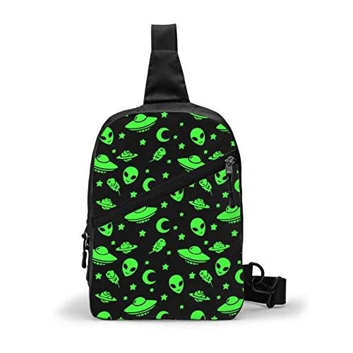 Hanging Travel Toiletry Bags with Multiple Pockets in TealNiYoung Men Women Sling Bag Crossbody Backpack, Green Alien Moon Spaceships Planet Black Casual Daypack with Adjustable Strap for Outdoor Cycling Hiking Travel Hanging Travel Toiletry Bags with Multiple Pockets in TealNiYoung Men Women Sling Bag Crossbody Backpack, Green Alien Moon Spaceships Planet Black Casual Daypack with Adjustable Strap for Outdoor Cycling Hiking Travel