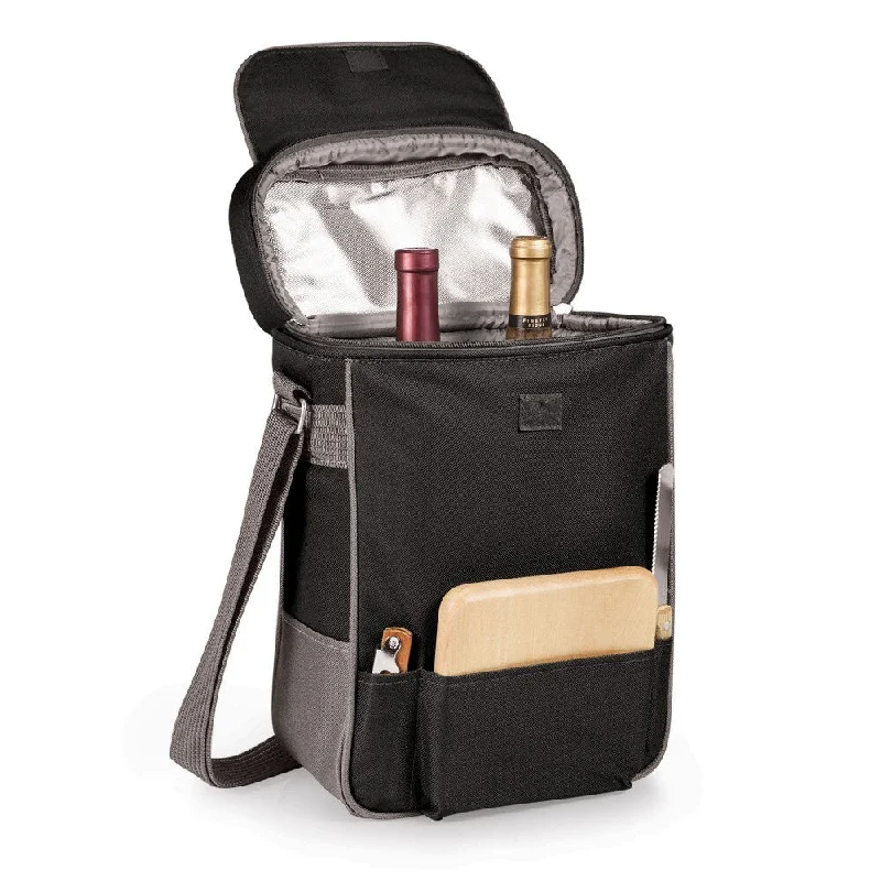 Travel Bag ID Card Holders in Clear Vinyl with LanyardsPicnic Time 'Duet' Black/ Grey Wine and Cheese Tote Travel Bag ID Card Holders in Clear Vinyl with LanyardsPicnic Time 'Duet' Black/ Grey Wine and Cheese Tote