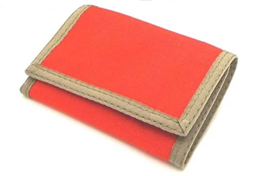 Travel Bag ID Card Holders in Clear Vinyl with LanyardsRFID Nylon Trifold Hook and Loop Wallet. w/Inside ID Window. Made in USA (Bright Orange with Coyote Brown Trim) Travel Bag ID Card Holders in Clear Vinyl with LanyardsRFID Nylon Trifold Hook and Loop Wallet. w/Inside ID Window. Made in USA (Bright Orange with Coyote Brown Trim)