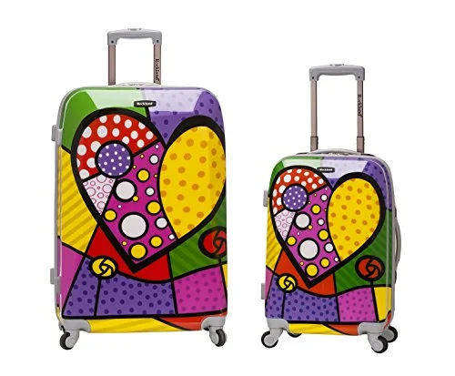 Lightweight Nylon Travel Organizer Pouches in Multicolor for Neat PackingRockland 2 Piece Upright Luggage Set, Heart, One Size Lightweight Nylon Travel Organizer Pouches in Multicolor for Neat PackingRockland 2 Piece Upright Luggage Set, Heart, One Size