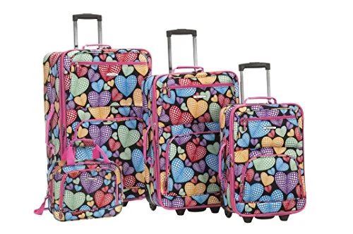 Travel Shoe Bags in Polyester with Ventilation Holes in KhakiRockland 4 Piece New Heart Luggage Set, Newheart, One Size Travel Shoe Bags in Polyester with Ventilation Holes in KhakiRockland 4 Piece New Heart Luggage Set, Newheart, One Size