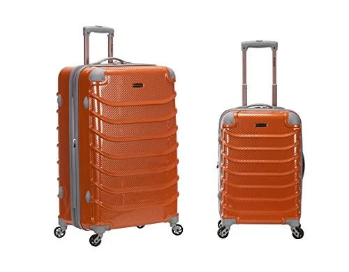 Travel - Size Toiletry Bottles with Leak - Proof Caps in ClearRockland Speciale 2 Pc Polycarbonate Abs Upright Set, Orange Fiber, One Size Travel - Size Toiletry Bottles with Leak - Proof Caps in ClearRockland Speciale 2 Pc Polycarbonate Abs Upright Set, Orange Fiber, One Size