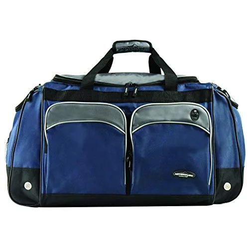 Travel Bag ID Card Holders in Clear Vinyl with LanyardsTravelers Club Adventure Travel Duffel Bag, Navy Blue/Grey, 28 Inch Travel Bag ID Card Holders in Clear Vinyl with LanyardsTravelers Club Adventure Travel Duffel Bag, Navy Blue/Grey, 28 Inch
