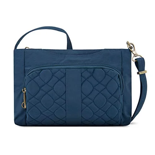 Travel Shoe Bags in Polyester with Ventilation Holes in KhakiTravelon Anti-Theft Signature Quilted E/w Slim Bag, Ocean, One Size Travel Shoe Bags in Polyester with Ventilation Holes in KhakiTravelon Anti-Theft Signature Quilted E/w Slim Bag, Ocean, One Size