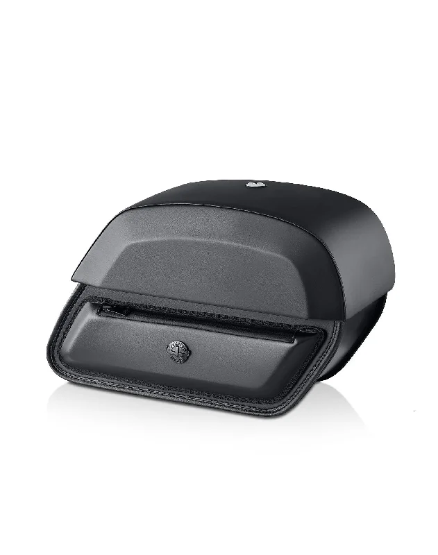 28L - Wraith Medium Suzuki Volusia 800 Leather Motorcycle Saddlebags