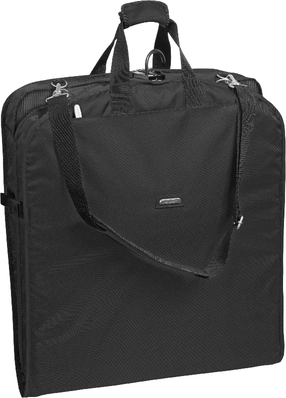 WallyBags® 52" Premium Travel Garment Bag with shoulder strap and two large pockets