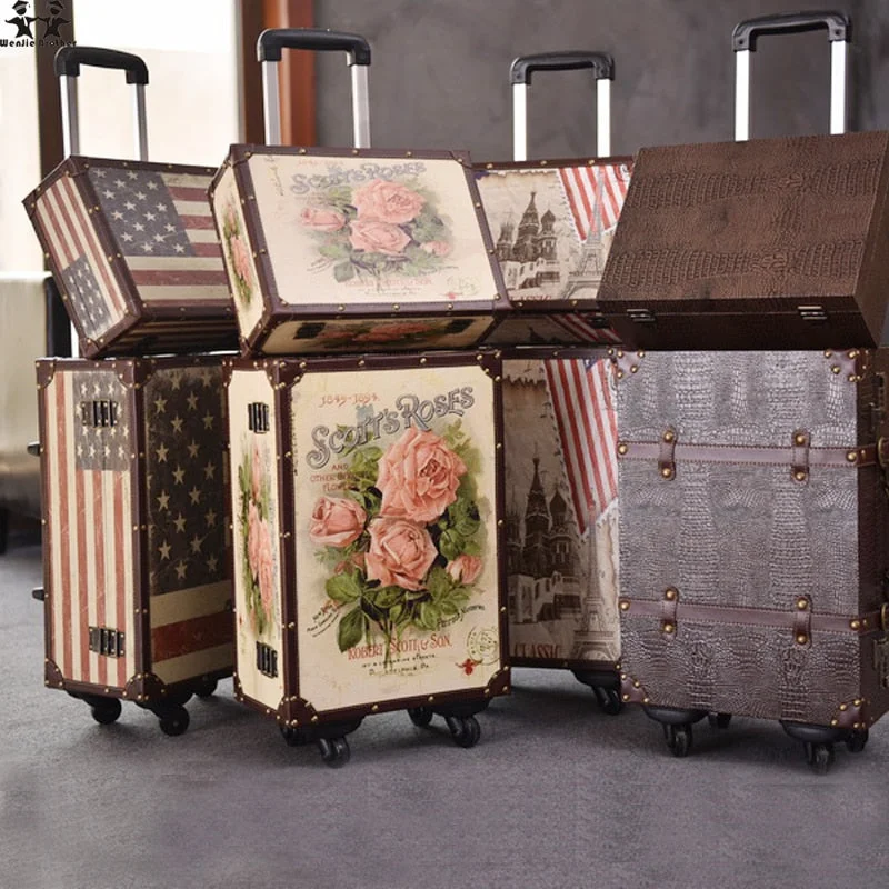 Travel Bag ID Card Holders in Clear Vinyl with LanyardsWenjie Brother 2Pcs/Set 14Inch Cosmetic Bag Plus 20Inches Resto Pu Leather Roses Couple Trolley Travel Bag ID Card Holders in Clear Vinyl with LanyardsWenjie Brother 2Pcs/Set 14Inch Cosmetic Bag Plus 20Inches Resto Pu Leather Roses Couple Trolley